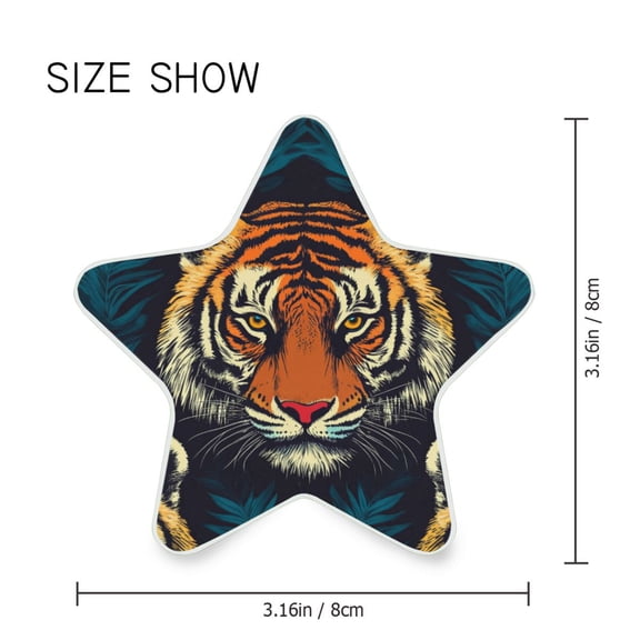 Star Shaped Energy Saving Night Light Living Room Night Light, Bedroom Night Light, Corridor Night Light, Study Night Light Jungle Color Tiger Pattern
