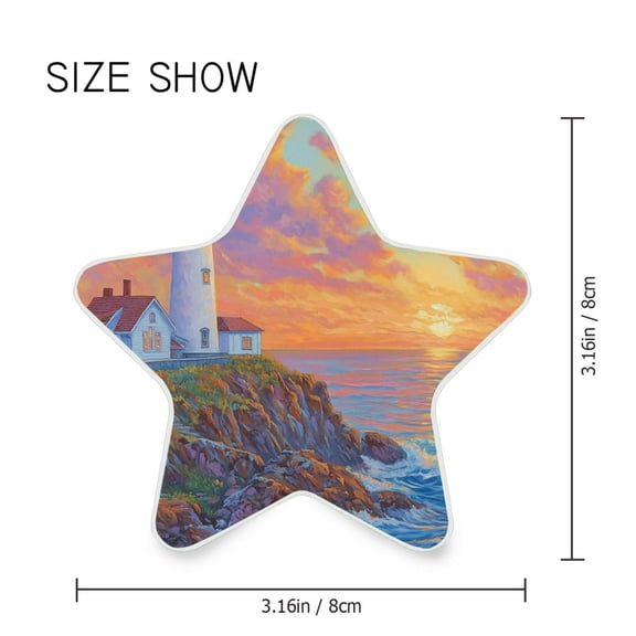 Star Shaped Energy Saving Night Light Living Room Night Light, Bedroom Night Light, Corridor Night Light, Study Night Light Lighthouse by The Sea