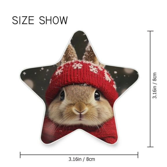 Star Shaped Energy Saving Night Light Living Room Night Light, Bedroom Night Light, Corridor Night Light, Study Night Light Little Red Christmas Rabbit