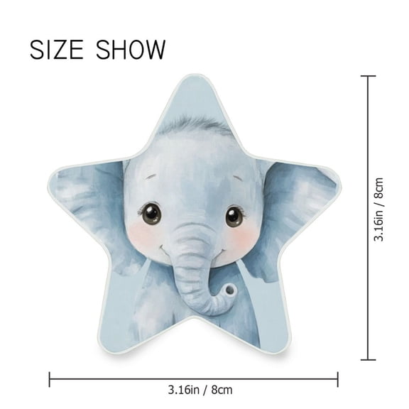 Star Shaped Energy Saving Night Light Living Room Night Light, Bedroom Night Light, Corridor Night Light, Study Night Light Lovely Blue Elephant