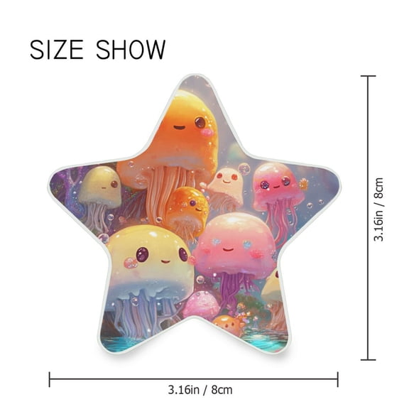Star Shaped Energy Saving Night Light Living Room Night Light, Bedroom Night Light, Corridor Night Light, Study Night Light Lovely Cartoon Jellyfish