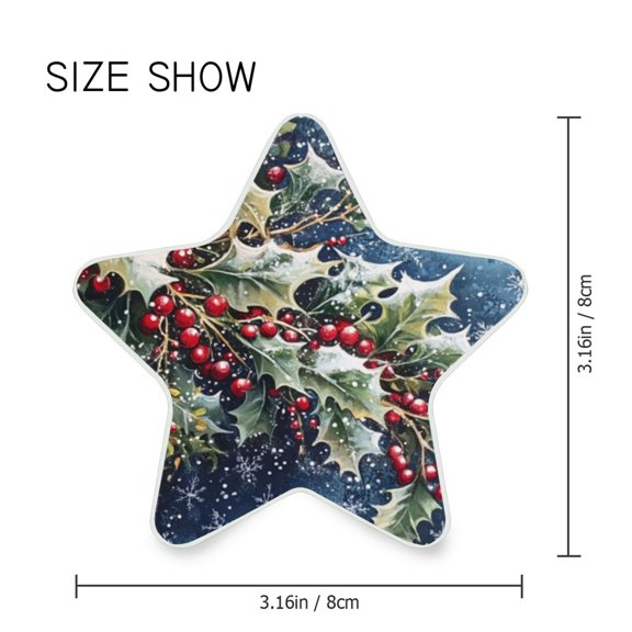 Star Shaped Energy Saving Night Light Living Room Night Light, Bedroom Night Light, Corridor Night Light, Study Night Light Lovely Holly and Mistletoe