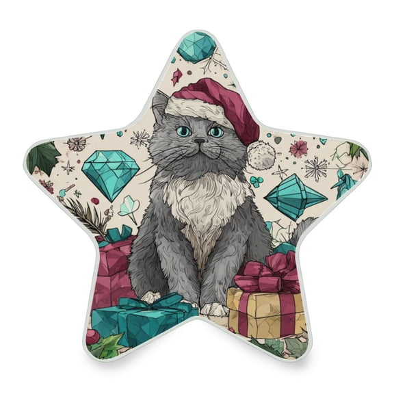 Star Shaped Energy Saving Night Light Living Room Night Light, Bedroom Night Light, Corridor Night Light, Study Night Light Magical Christmas Beautiful Cat