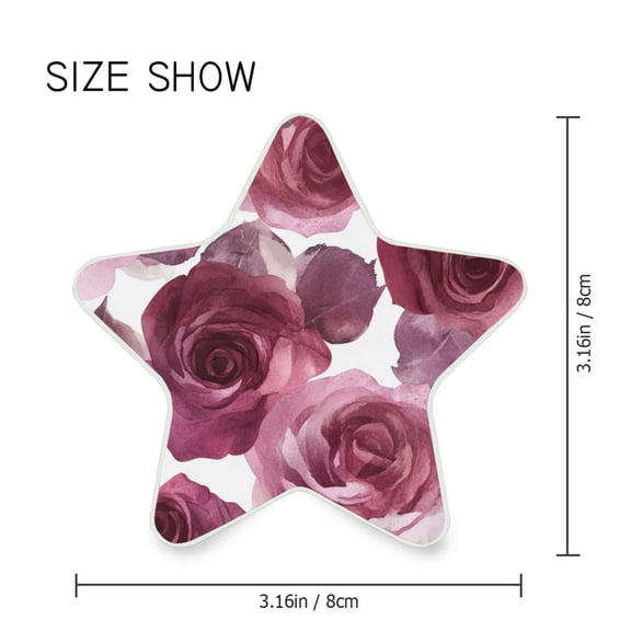 Star Shaped Energy Saving Night Light Living Room Night Light, Bedroom Night Light, Corridor Night Light, Study Night Light Maroon Roses