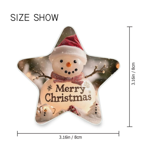 Star Shaped Energy Saving Night Light Living Room Night Light, Bedroom Night Light, Corridor Night Light, Study Night Light Merry Christmas Snowman