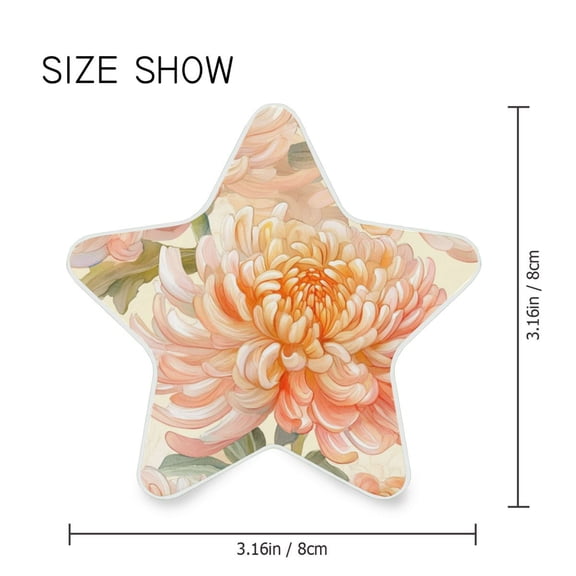 Star Shaped Energy Saving Night Light Living Room Night Light, Bedroom Night Light, Corridor Night Light, Study Night Light Orange Chrysanthemums