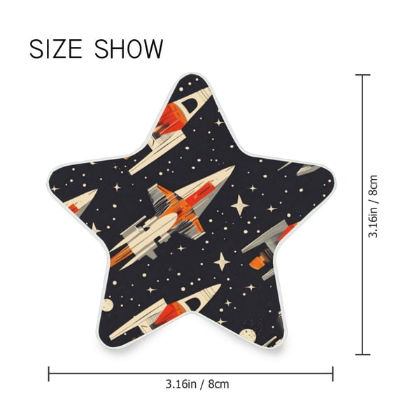 Star Shaped Energy Saving Night Light Living Room Night Light, Bedroom Night Light, Corridor Night Light, Study Night Light Orange Rocket