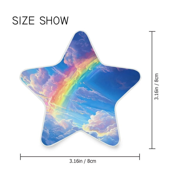 Star Shaped Energy Saving Night Light Living Room Night Light, Bedroom Night Light, Corridor Night Light, Study Night Light Picturesque Rainbow Cloud