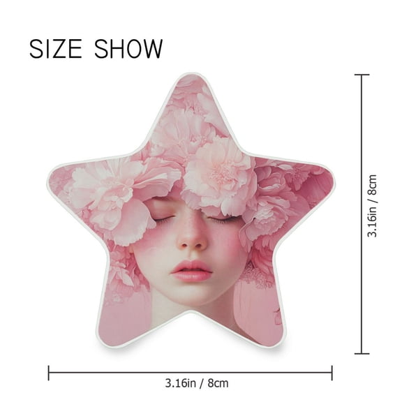 Star Shaped Energy Saving Night Light Living Room Night Light, Bedroom Night Light, Corridor Night Light, Study Night Light Pink Beauty Pattern