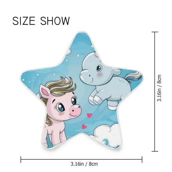 Star Shaped Energy Saving Night Light Living Room Night Light, Bedroom Night Light, Corridor Night Light, Study Night Light Pink Pegasus and Blue Pegasus