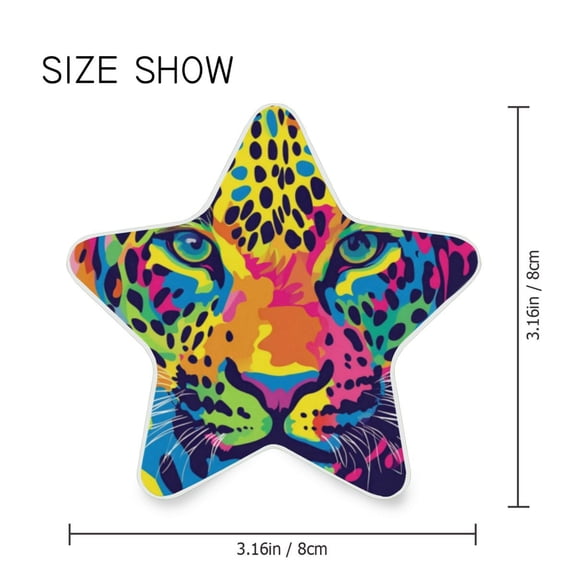 Star Shaped Energy Saving Night Light Living Room Night Light, Bedroom Night Light, Corridor Night Light, Study Night Light Pretty Colored Leopards