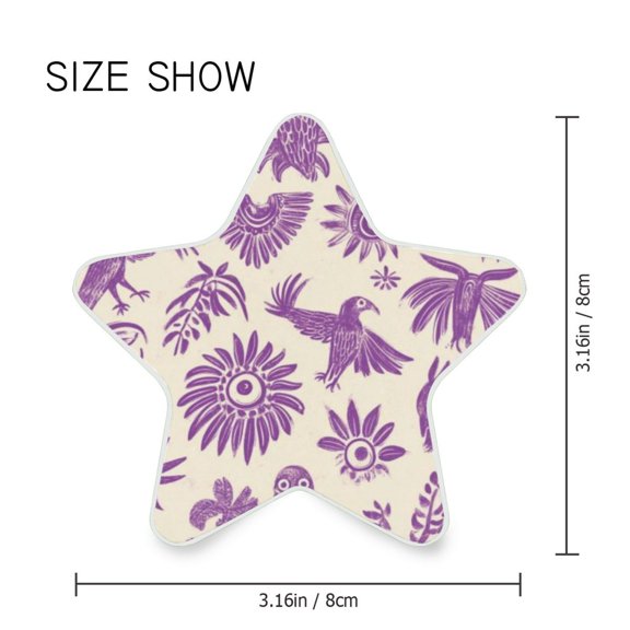 Star Shaped Energy Saving Night Light Living Room Night Light, Bedroom Night Light, Corridor Night Light, Study Night Light Purple Pattern