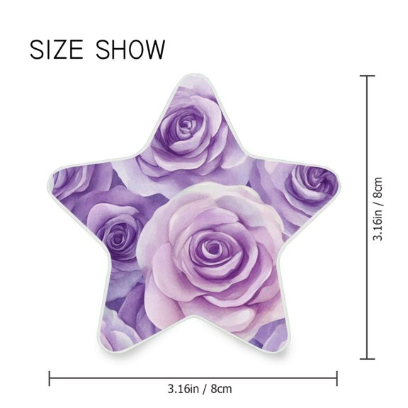 Star Shaped Energy Saving Night Light Living Room Night Light, Bedroom Night Light, Corridor Night Light, Study Night Light Purple Roses