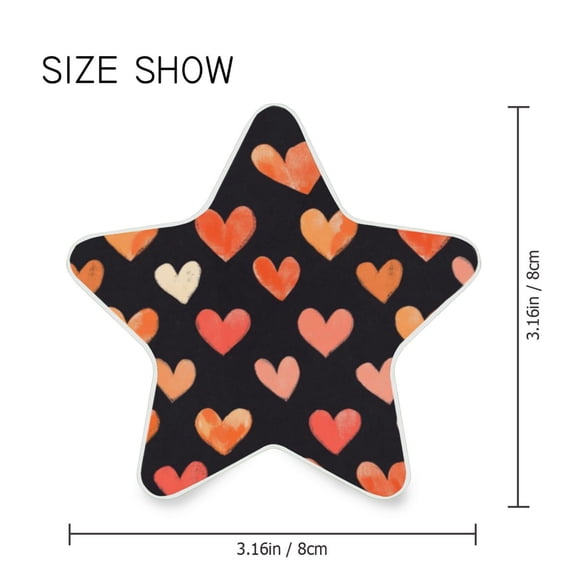 Star Shaped Energy Saving Night Light Living Room Night Light, Bedroom Night Light, Corridor Night Light, Study Night Light Red Cartoon Love Seamless