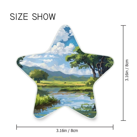 Star Shaped Energy Saving Night Light Living Room Night Light, Bedroom Night Light, Corridor Night Light, Study Night Light Rivers Trees White Clouds
