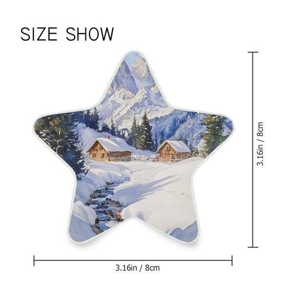 Star Shaped Energy Saving Night Light Living Room Night Light, Bedroom Night Light, Corridor Night Light, Study Night Light Snow Scene