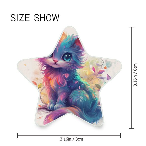 Star Shaped Energy Saving Night Light Living Room Night Light, Bedroom Night Light, Corridor Night Light, Study Night Light Super Cute Colored Cats