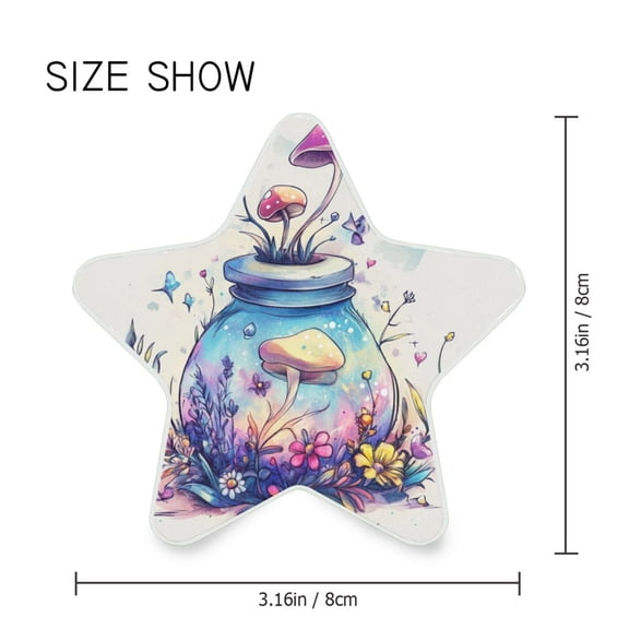 Star Shaped Energy Saving Night Light Living Room Night Light, Bedroom Night Light, Corridor Night Light, Study Night Light Super Lovely Colored Mushrooms