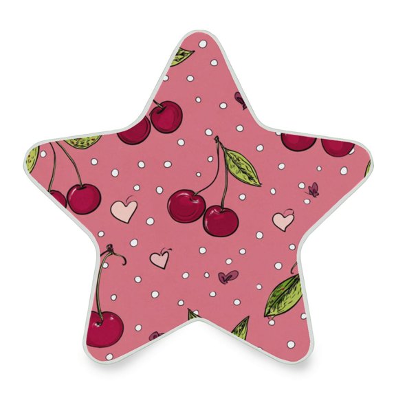 Star Shaped Energy Saving Night Light Living Room Night Light, Bedroom Night Light, Corridor Night Light, Study Night Light Sweet Cherry Chart Pattern