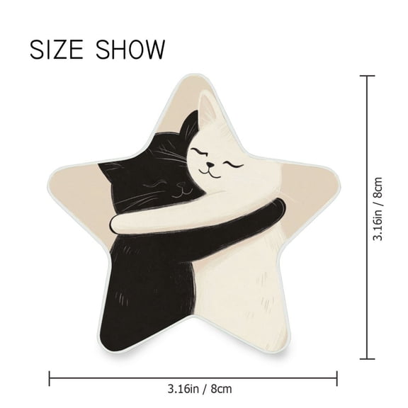 Star Shaped Energy Saving Night Light Living Room Night Light, Bedroom Night Light, Corridor Night Light, Study Night Light Two Cats Hugging