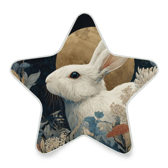 Star Shaped Energy Saving Night Light Living Room Night Light, Bedroom Night Light, Corridor Night Light, Study Night Light White Rabbit under Moonlight
