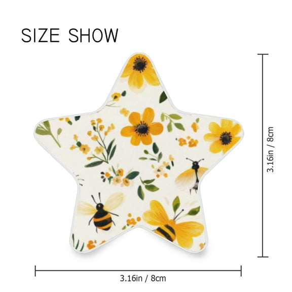 Star Shaped Energy Saving Night Light Living Room Night Light, Bedroom Night Light, Corridor Night Light, Study Night Light Yellow Flowers and Bees