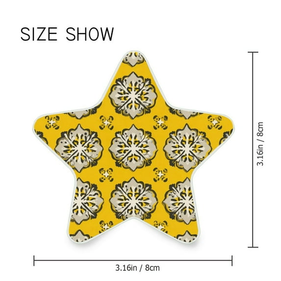 Star Shaped Energy Saving Night Light Living Room Night Light, Bedroom Night Light, Corridor Night Light, Study Night Light Yellow Pattern Seamless