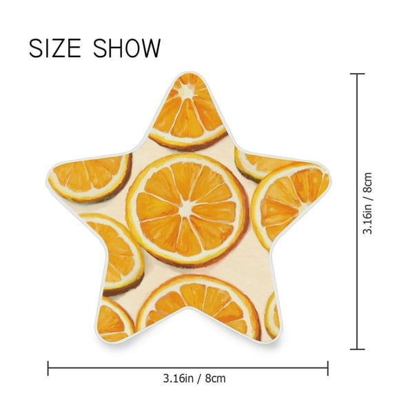 Star Shaped Energy Saving Night Light Living Room Night Light, Bedroom Night Light, Corridor Night Light, Study Night Light Yellow Sliced Orange