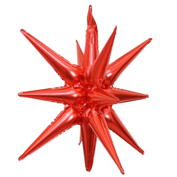 Star Shaped Foil Balloon, Cosmug Burst Style Party Decor, Bright Hanging Ornament, for Birthday, Celebration, Fall Event and Festival Use, Color I