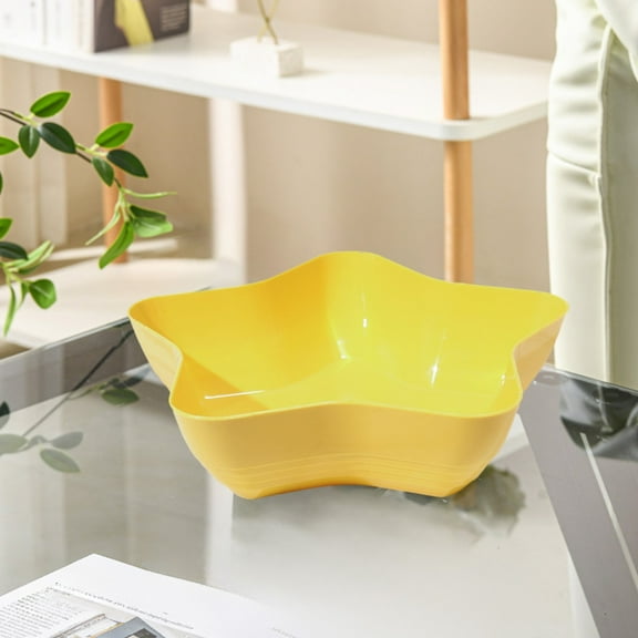 Star Shaped Fruit Tray Fruit Bowl for Kitchen Snack Tray Fruit Plates Large Capacity Plastic Multi-Purpose Easy To Clean Household Coffee Table Dried Fruit Box Divided Melon Candy Snack Storage Box