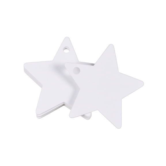 Star Shaped Hanging Tags Gift Tags Blank Bookmark Ornaments with Hole for Christmas Wedding Party Favor Label DIY Craft