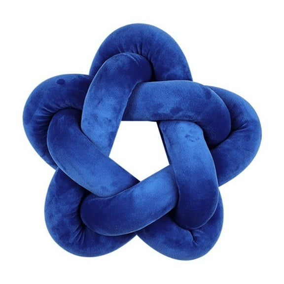 Star Shaped Knotted Pillow Soft Plush Throw Pillow Sofa Couch Bed Pillow Klein Blue 12.5In