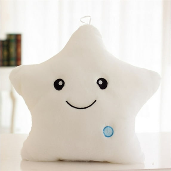 Star Shaped Led Plush Pillow - Colorful Glowing Star Plush Toy With Smiling Face For Bedroom Decor, Kids' Room, Night Light, Party, Gift Giving