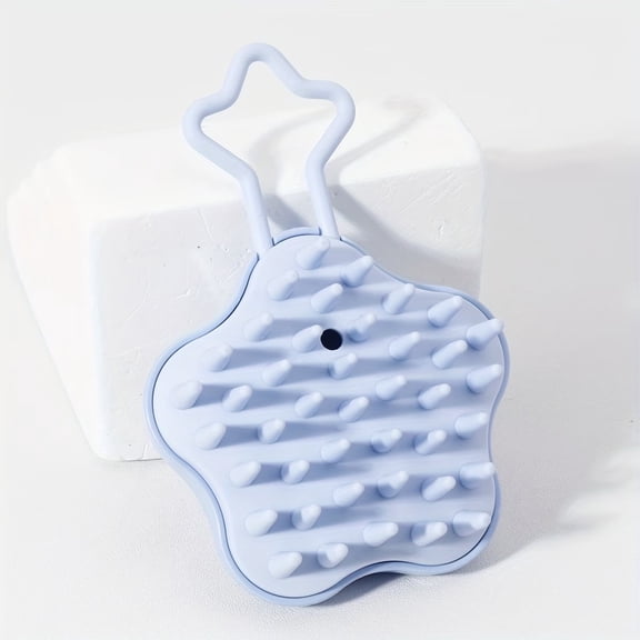 Star-Shaped Massage Shampoo Brush - Space-Saving Wall-Mounted Design for All Hair Types