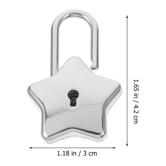 Star Shaped Padlock DIY Star Shape Lock Diary Decorative Padlock for Girl with Keys