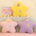 thumbnail image 1 of Star Shaped Pillow Plush Cushion for Girls, Soft Flocked Heart Bedside Doll Pillow for Car or Home, Decorative Throw Pillow Gift, 19.7x19.7 Inches, Pink Purple Yellow, 1 of 6