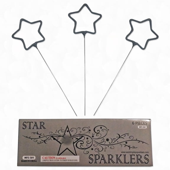 Star Shaped Sparklers - 36 Pack