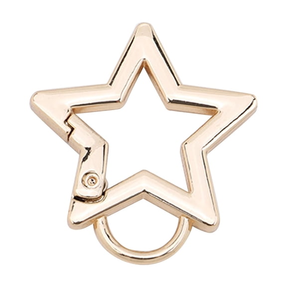 Star Shaped Stainless Steel Keychain Clip Carabiner Hook Holder Star Carabiner Hook Clip Key Holder