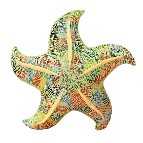 Star Shaped Throw Pillow Star Couch Cushion Decorative Pillows Fluffy Stars Home Decor Plush for Bedroom (Green)