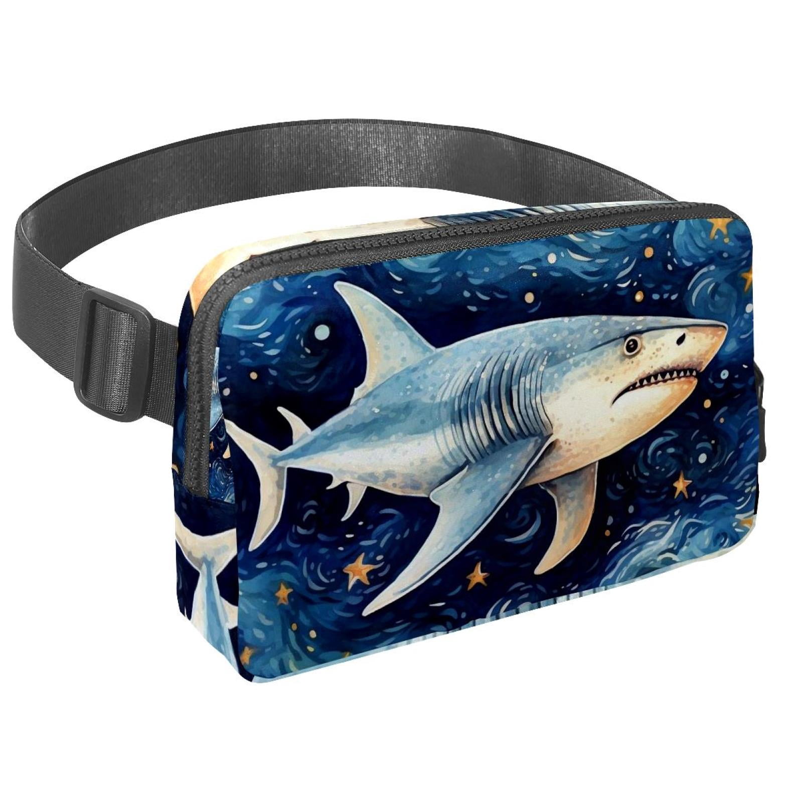 Star Shark Adjustable Lightweight Waist Bag with Extension Strap - Unisex Crossbody Bag Running Belt