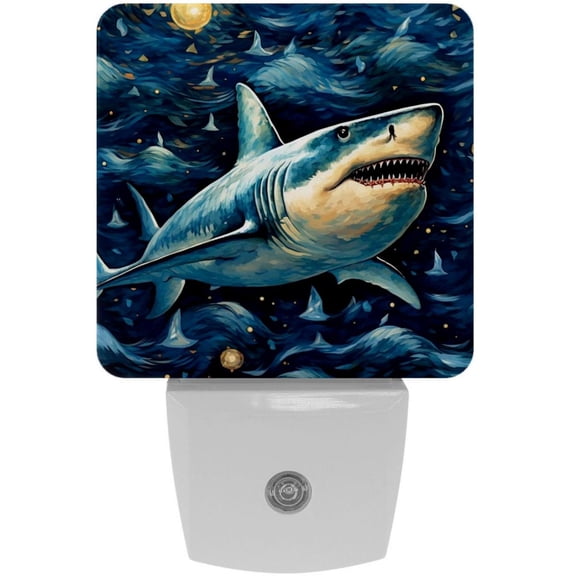Star Shark LED Square Night Light for Bedroom and Bathroom - Energy Efficient and Bluetooth Compatible - 200 Characters