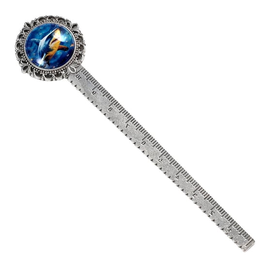 Star Shark Reading Accessories: Vintage Silver Lace-Edged Bookmark - Gift for Book Lovers