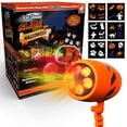 thumbnail image 1 of Star Shower Show LED Projector, AS SEEN ON TV, Showcase Your Home with Full-Color Holiday, Use 2 or More for Spectacular Results, Hassle-Free, Includes 6 Halloween Slides, 7 in, Orange, 1 of 12