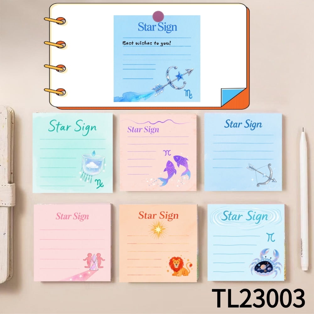Star Sign Designated Memo Papers - Great for Daily Use (3.54×3.54 ...