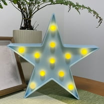 Star Sign Night Light under $5! kkbbma LED Marquee Star Sign Night Light, Battery Operated Star Shaped Desk Table Lamp for Gift, Nursery Room, Wall Decor