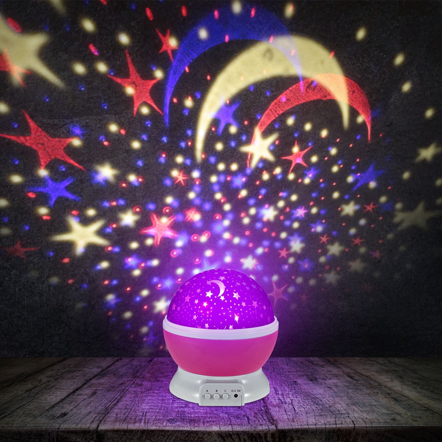 Starry Sky Projector Rotating LED Night Light Plan... - Vicedeal