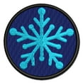 thumbnail image 1 of Star Snowflake Winter Applique Multi-Color Embroidered Hook & Loop Patch - 3 Inch Medium, 1 of 5
