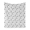 thumbnail image 1 of Star Soft Flannel Fleece Blanket, Starry Pattern with Little Big Stars Punk Grunge Style Modern Design for Teens Room, Cozy Plush for Indoor and Outdoor Use, 60" x 80", White Black, by Ambesonne, 1 of 5