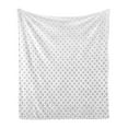 thumbnail image 1 of Star Soft Flannel Fleece Throw Blanket, Abstract Diamond Stars Theme Pattern Infinity Geometric Minimalistic Contemporary, Cozy Plush for Indoor and Outdoor Use, 50" x 70", White Black, by Ambesonne, 1 of 5