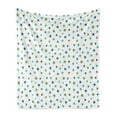thumbnail image 1 of Star Soft Flannel Fleece Throw Blanket, Repetitive Abstract Simplistic Sky Objects Pattern, Cozy Plush for Indoor and Outdoor Use, 50" x 60", White Multicolor, by Ambesonne, 1 of 5